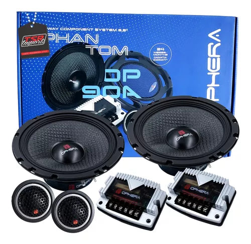 Alto Falante Kit 2 Vias Ophera Phantom 6 Polegadas 180 Rms